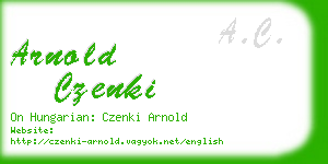 arnold czenki business card